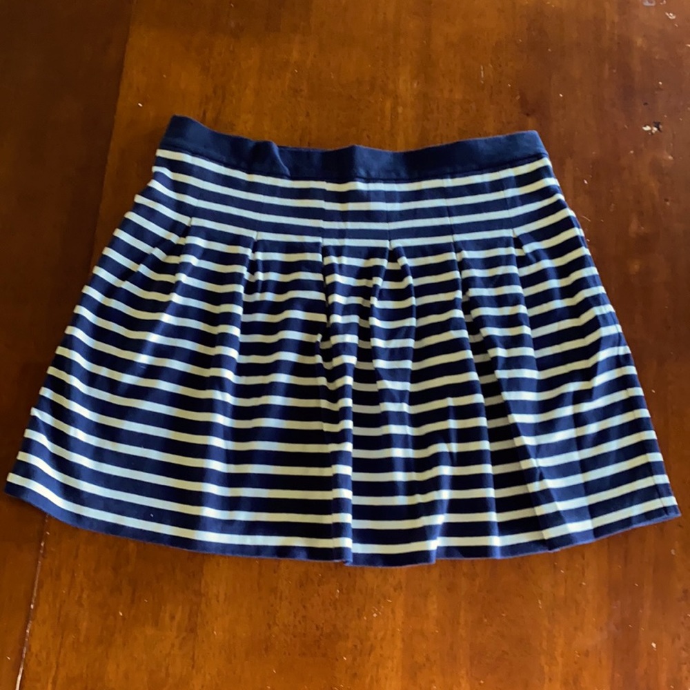 Gap Blue/White Striped Skirt with Pockets Size XL